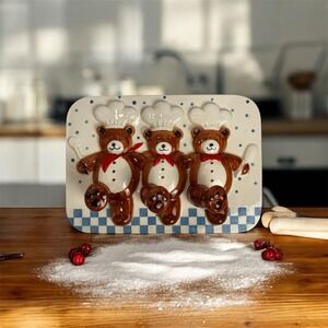 Vintage B&D Chef Bears Wall Hook Ceramic 🇯🇵 Japan 1980s Cottage Kitchen Decor